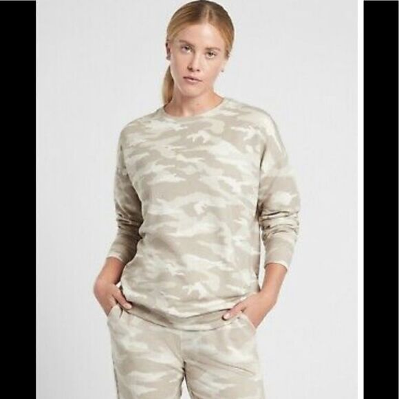 Athleta Studio to Street Print Sweatshirt - Picture 1 of 9